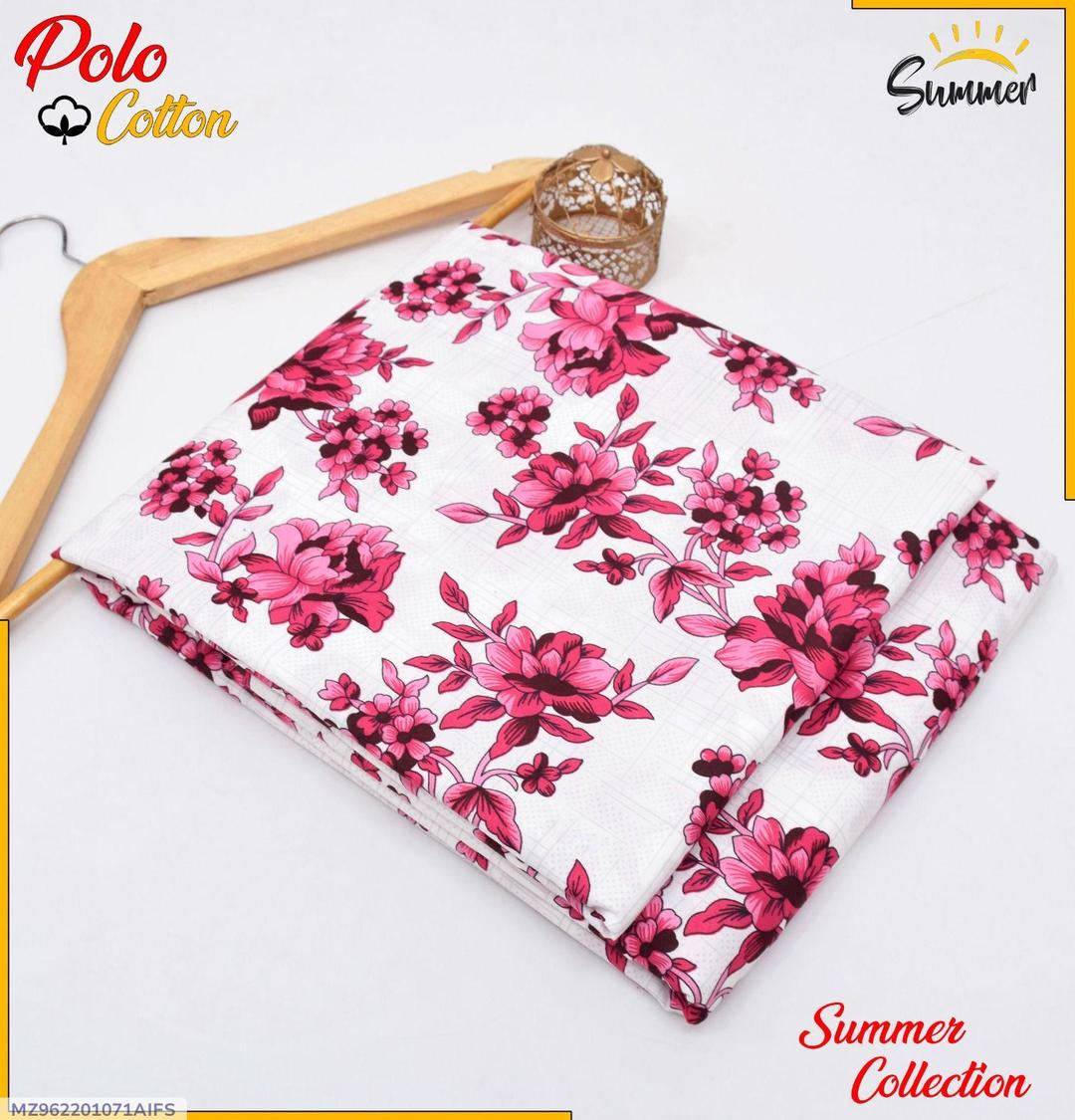 2 Pcs Women's  Unstitched Printed Suit