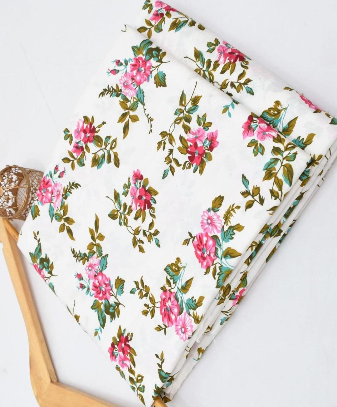 2 Pcs Women's  Unstitched Printed Suit