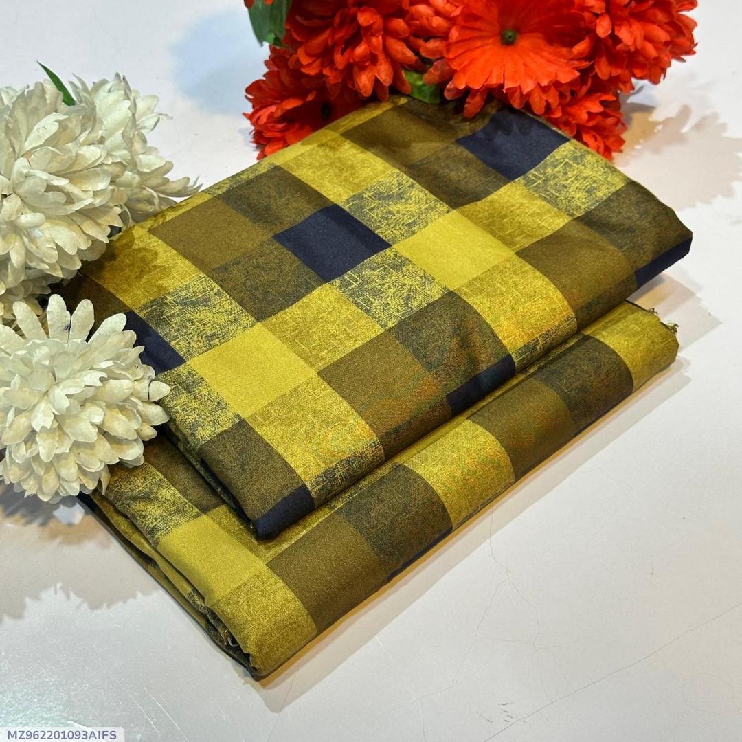 2 Pcs Women's  Unstitched Printed Suit