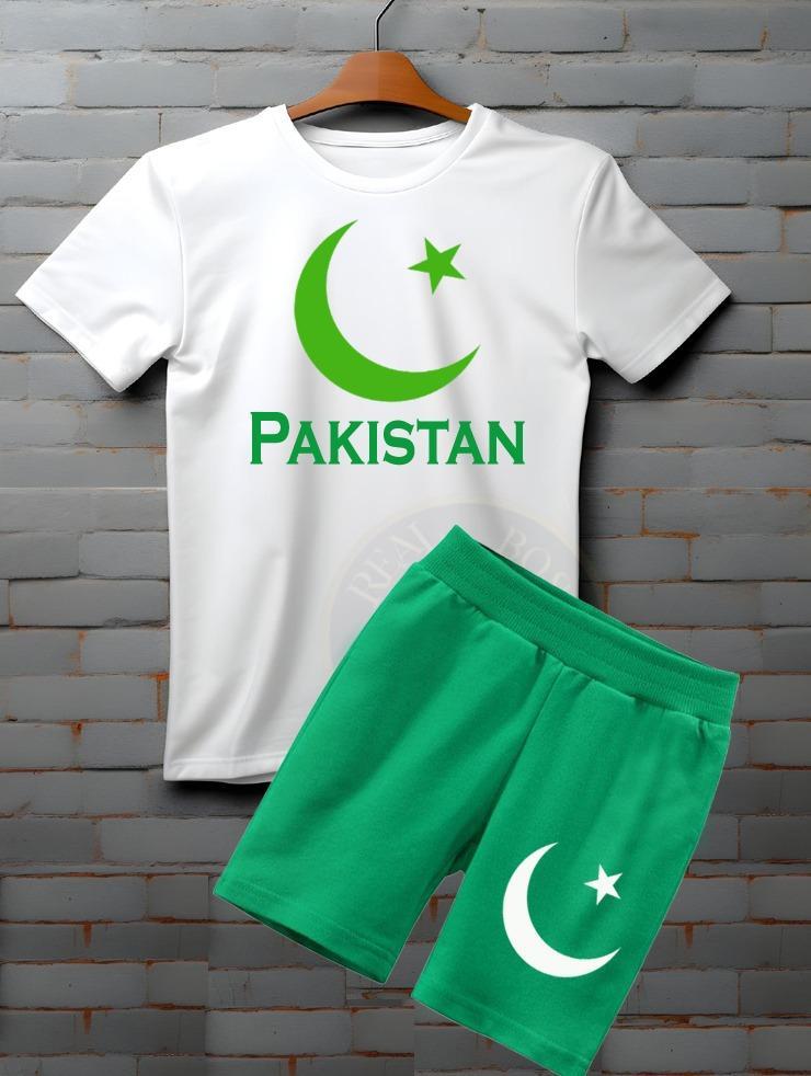 2 pcs unisex cotton printed shirt and shirt set
